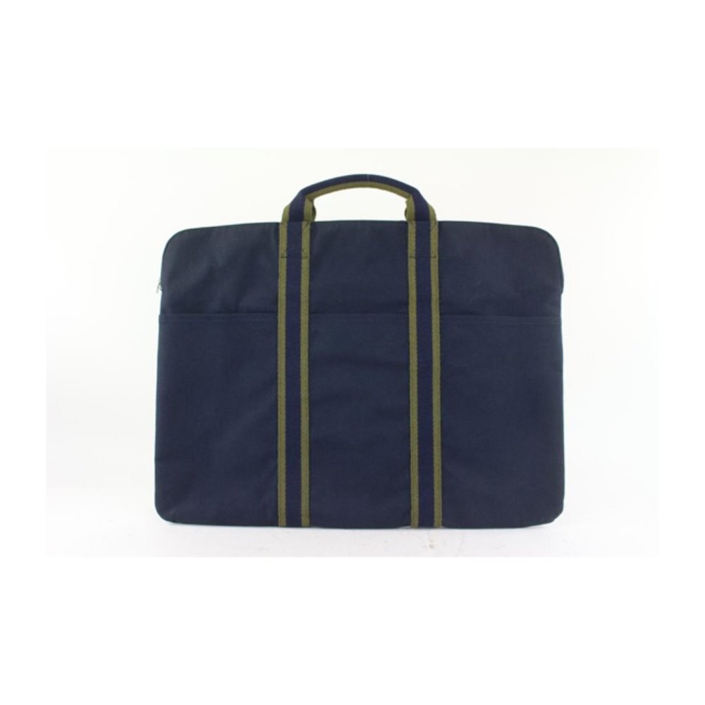 Hermès Navy x Green Stripe Herline Briefcase